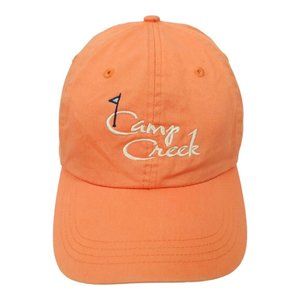 AHead Mid Fit Camp Creek Golf Tuck Strap Cap Embroidered Baseball Hat Orange